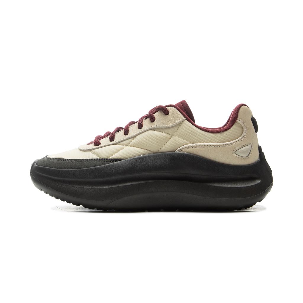 Li-Ning Cloud Wave Lace Soft Rebound Versatile Fashion Shock Absorption Non-Slip Lightweight Low-Top Casual Shoes Women casual shoes Gray AGLU300-2