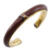 Armbånd vintage Brun Forgylt Gull/skinn 36,3g Kvinner Brukt
