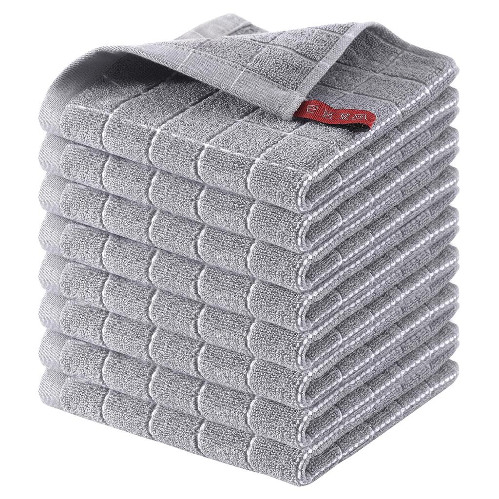 Homaxy Casa Asciugamani da Cucina in Cotone Spugna Asciugamani da Cucina in Cotone Disegno a Quadretti Super Morbidi Assorbenti Strofinacci Confezione Multipla
