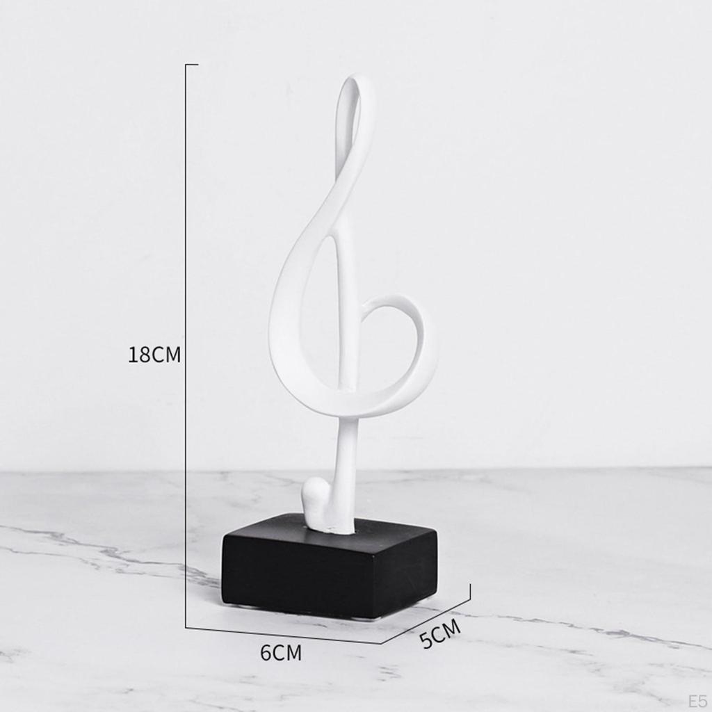 Creative Music Note Figurine Resin Statue Sculpture Artwork for and home Decoration