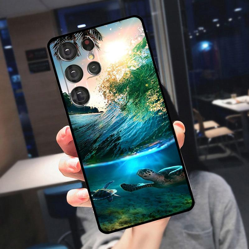 Cute Cartoon Turtles Case For Samsung Galaxy S22 S21 S23 Ultra S8 S9 S10 Note 10 Plus Note20 Ultra S20 FE Cover