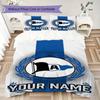 Custom Name Arminia Bielefeld Pattern Bedding uilt Set uilt Cover Pillowcase Home Decoration Birthday Gift (1*duvet cover+2*pillowcase without core)