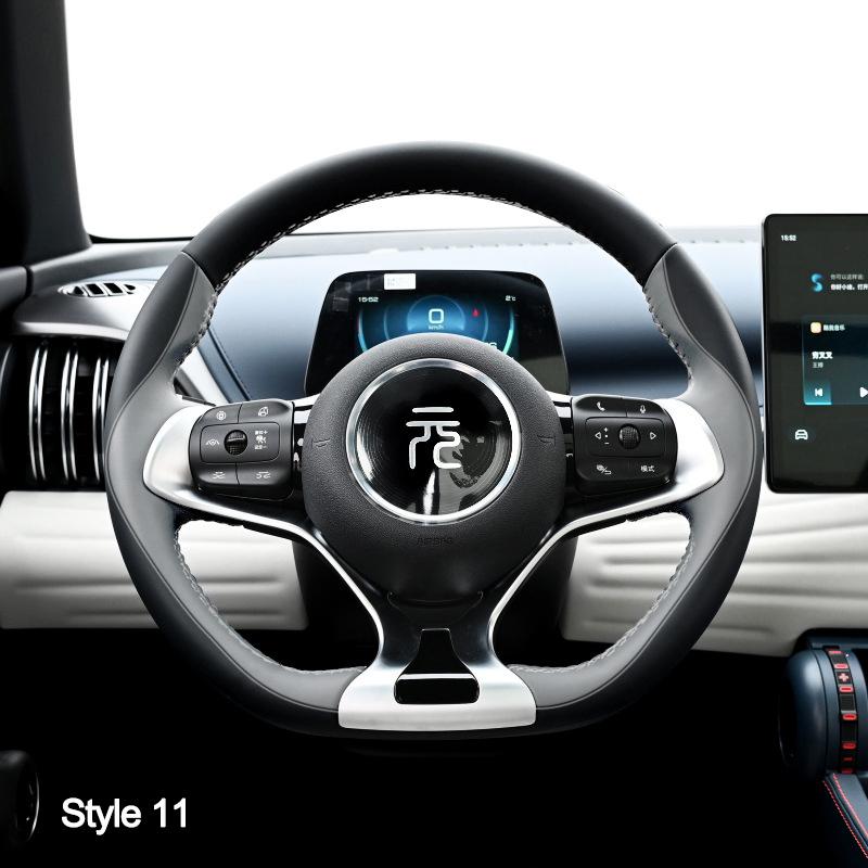 High Hand Sewing Stitching Car Steering Wheel Cover For BYD ATTO 3 Yuan Plus 2025 2025 2025 Nappa Leather Auto Interior Wrap