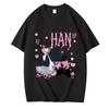 Fashion Summer Y2k T-shirt Bangchan Hyunjin Printed Short Sleeve Women Top Sports for Boys Girls Fan Gift