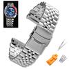 Solid Stainless Watch Band For Seiko Abalone Series Turtles Prospex SRPA21 SRP777 SRPC25 SRP773 SRP775 SRP779 Bracelet 22 Strap