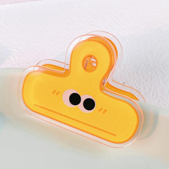 Милі акрилові затискачі для пакетів з великими очима, багаторазові затискачі для пакетів зі снеками, пластикові затискачі з міцним захватом для організації паперових документів, для офісу, школи, дому