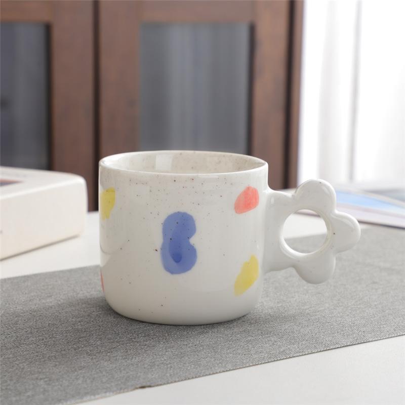 

Расписанная вручную керамическая чашка, маленькая чашка для питьевой воды, чашка для завтрака, чашка для ледяного чая, кофейная чашка 320ml