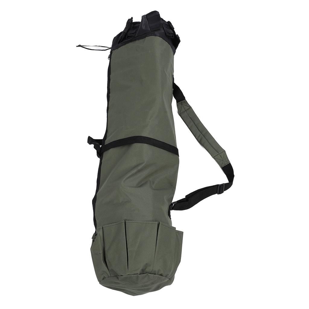 Sac pour Cannes à Pêche Forme Cylindrique Tissu Oxford 600D Résistant à l'Eau Antichoc Portable Sac de Rangement pour Cannes à Pêche pour Ligne de Pêche Appâts Équipement de Pêche