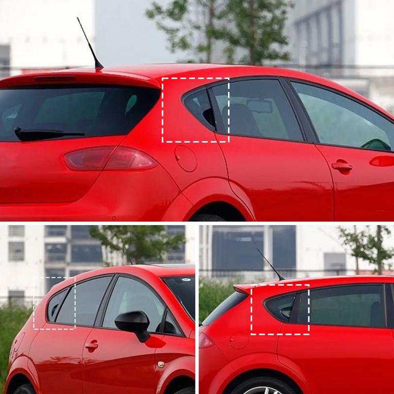 For Seat Leon 2008-2012 ABS Black Car Rear Triangular Blind Decorative Cover Car Accessories
