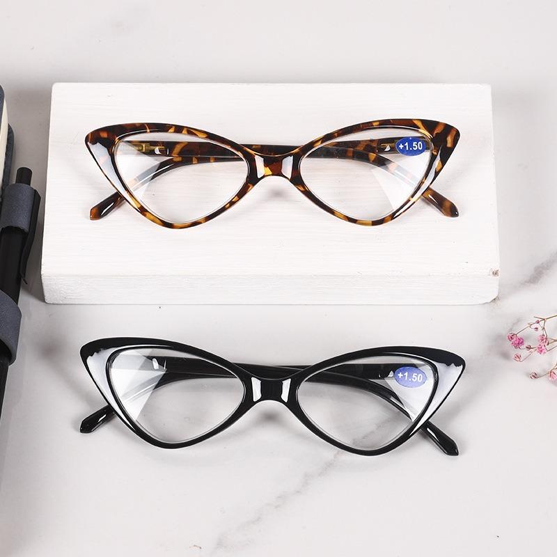 Fashion Cat Eye Frame Reading Glasses Ins Personality Reading Glasses Elderly Presbyopia High-definition Glasses +1.0~+4.0
