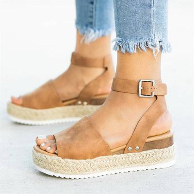 Klínové boty Dámské Sandály na vysokém podpatku Letní boty Žabky Chaussures Femme Platformové sandály Plus Size 35-43 Sandalias