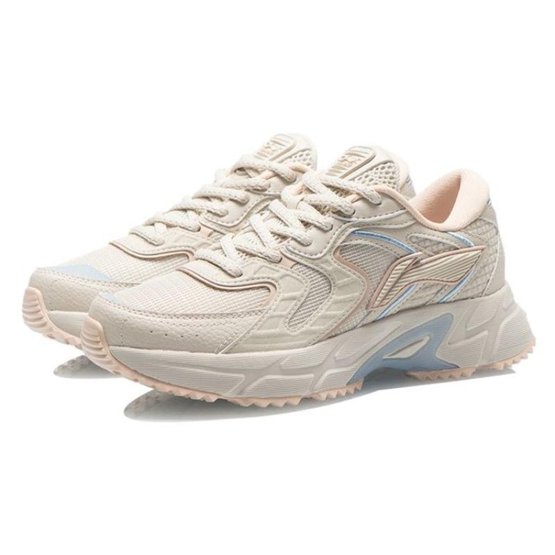 Li-Ning Women's Low Top Running Shoes Gray Blue ARLR014-1