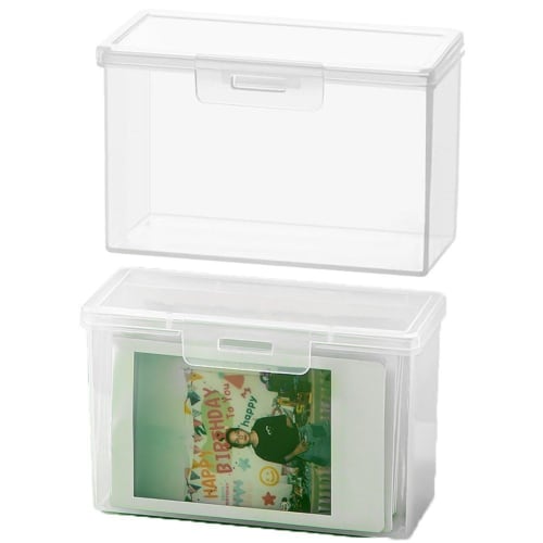 

Photo Card Holder, Card Box, Trading Card Case, Clear Mini Photo Card Storage Case, Photo Card Collection Storage Box