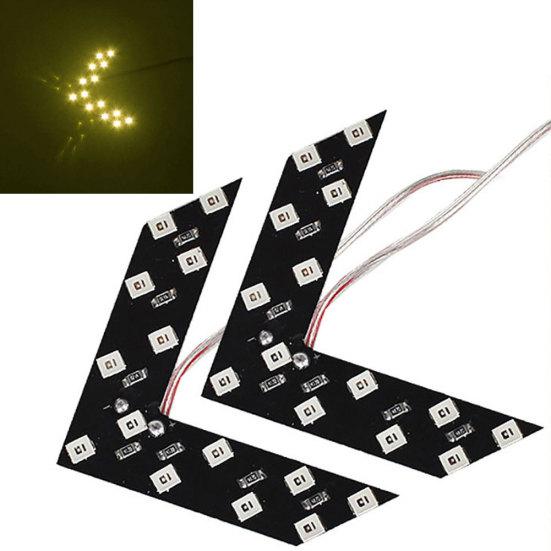 2Pcs Car Vehicle Rear View Mirror LED Arrow Panel Turn Signal Indicator Light