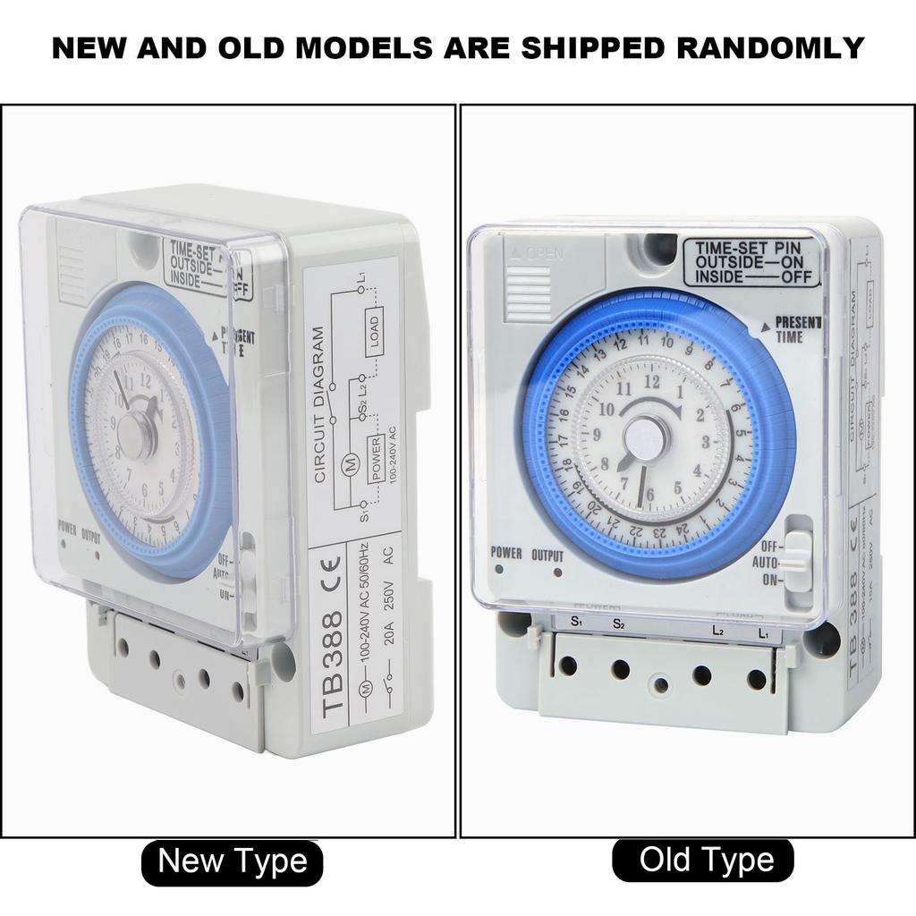 Mechanical Timer  TB388 Mechanical Timer 15 Minutes 24 Hours Time  Relay AC250V 20A Non Power Failure Timer