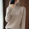 Stand Up Collar, Sweater, Women's, Thick, Women's, Solid Color, Pullover, Loose, Knitted, Long Sleeved, Base Shirt
