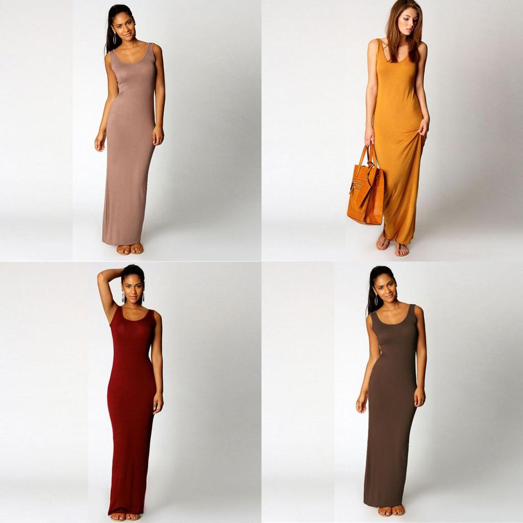 Elegantes ärmelloses Bodycon Maxikleid für Damen für Freizeit, Strand und den täglichen Gebrauch