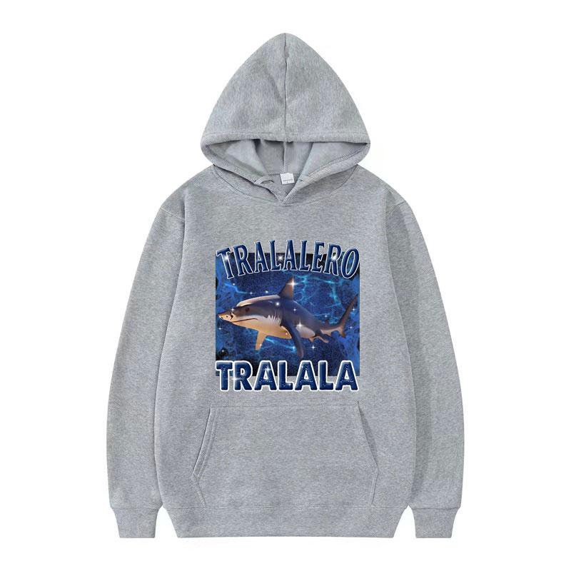 Tralalero Tralala Meme Graphic Hoodie Tops Funny Running Shark Hoodies Men Women Harajuku Hip Hop High Quality Loose Sweatshirts