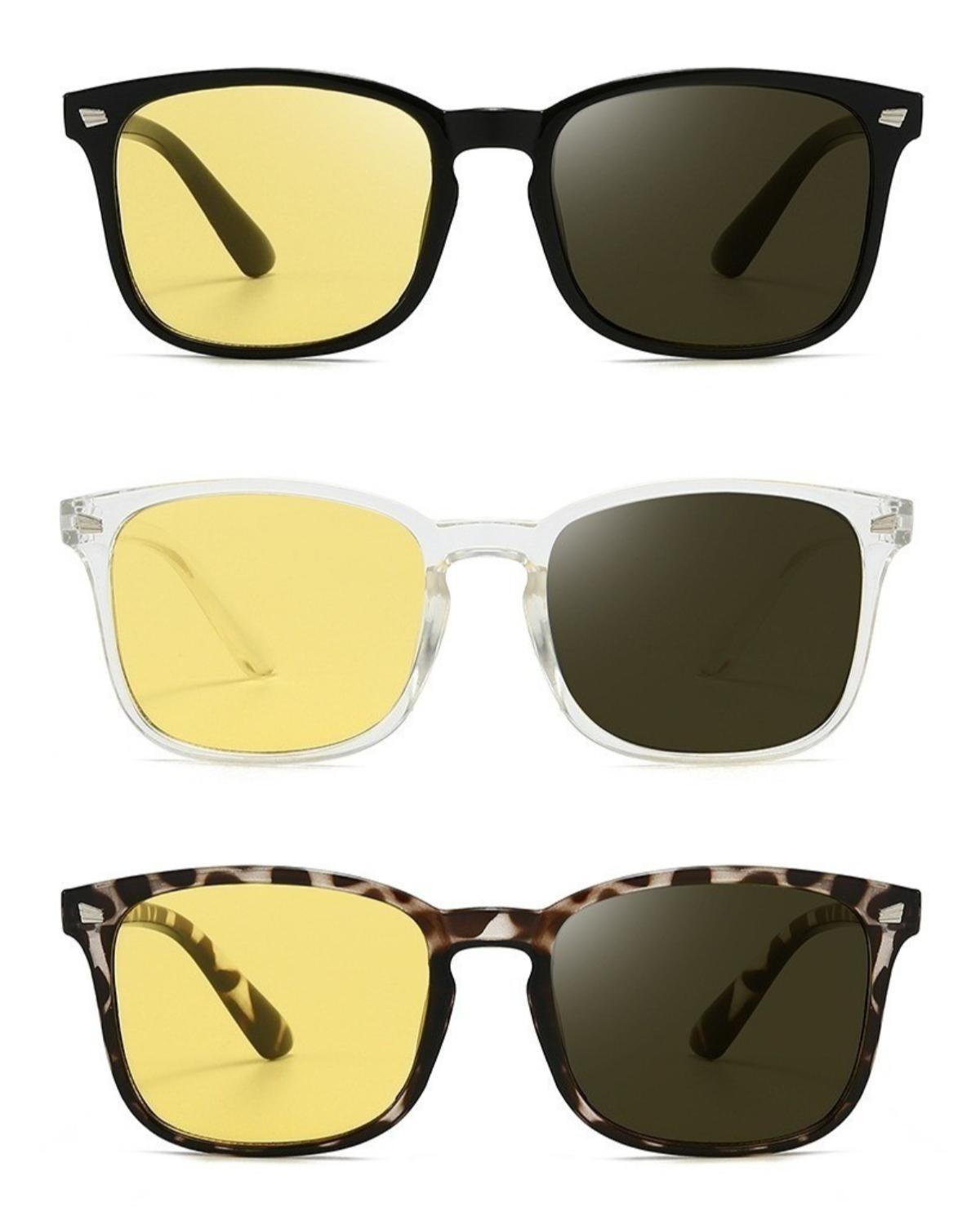 

3pcs Day and Night Dual-use Sunglasses, Night Brightening Driver s Glasses, UV400 Photochromic Night Vision Goggles