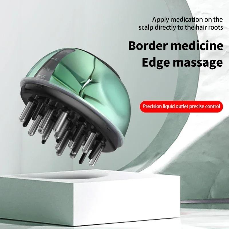 Scalp Applicator Head SPA Massager Roller Ball Brush Hair Growth Essential Oil Medicine Liquid Applicator Massage Comb Portable