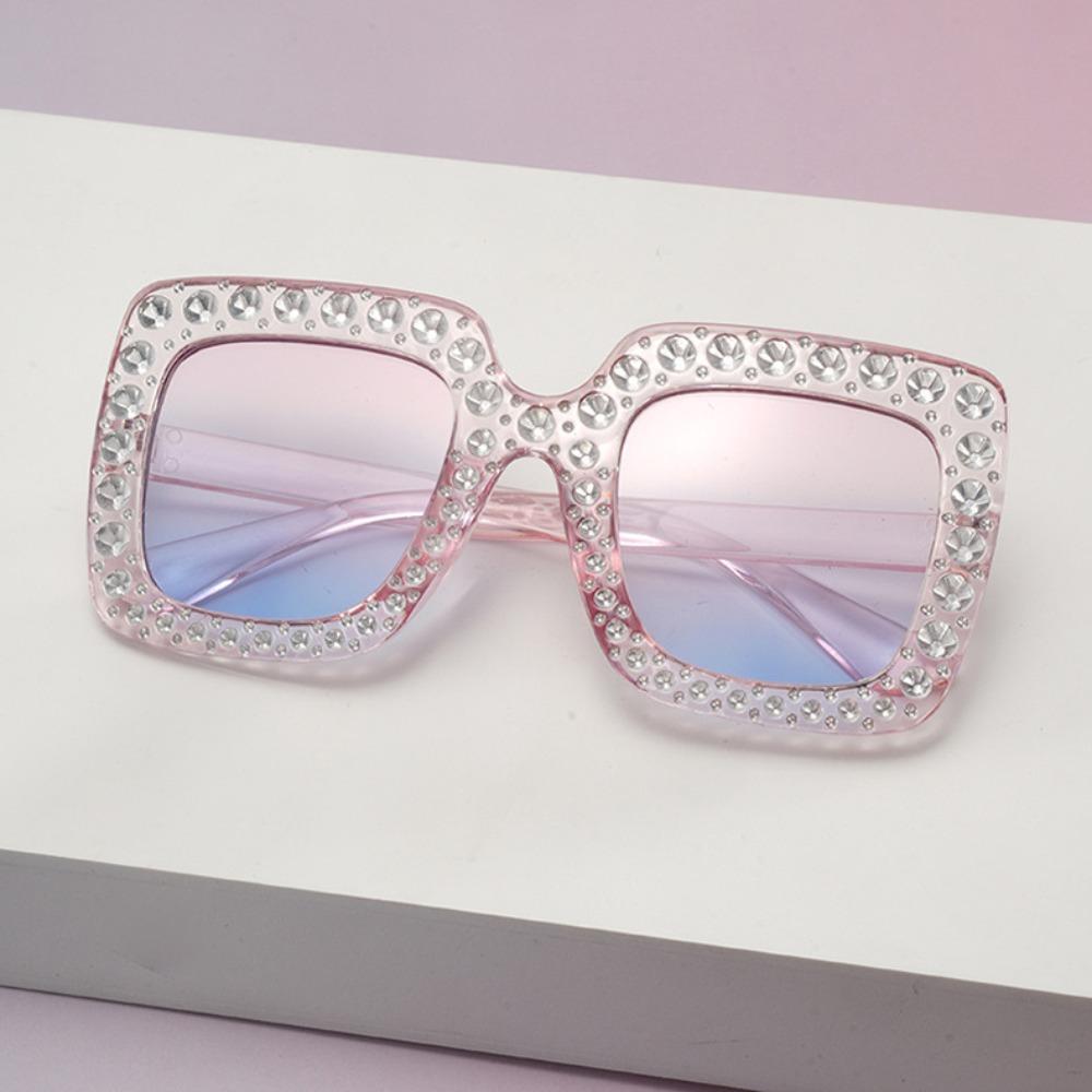 Luxury Square Sunglasses for Kids Boys Girls Diamond Rhinestone Brand Designer Glitter Sun Glasses UV400 Shades Children Eyewear