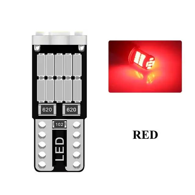 2Pcs T10 W5W 194 501 Led Canbus No Error Car Interior Light T10 26 SMD 4014 Chip Pure White Instrument Lights Bulb Signal Lamp