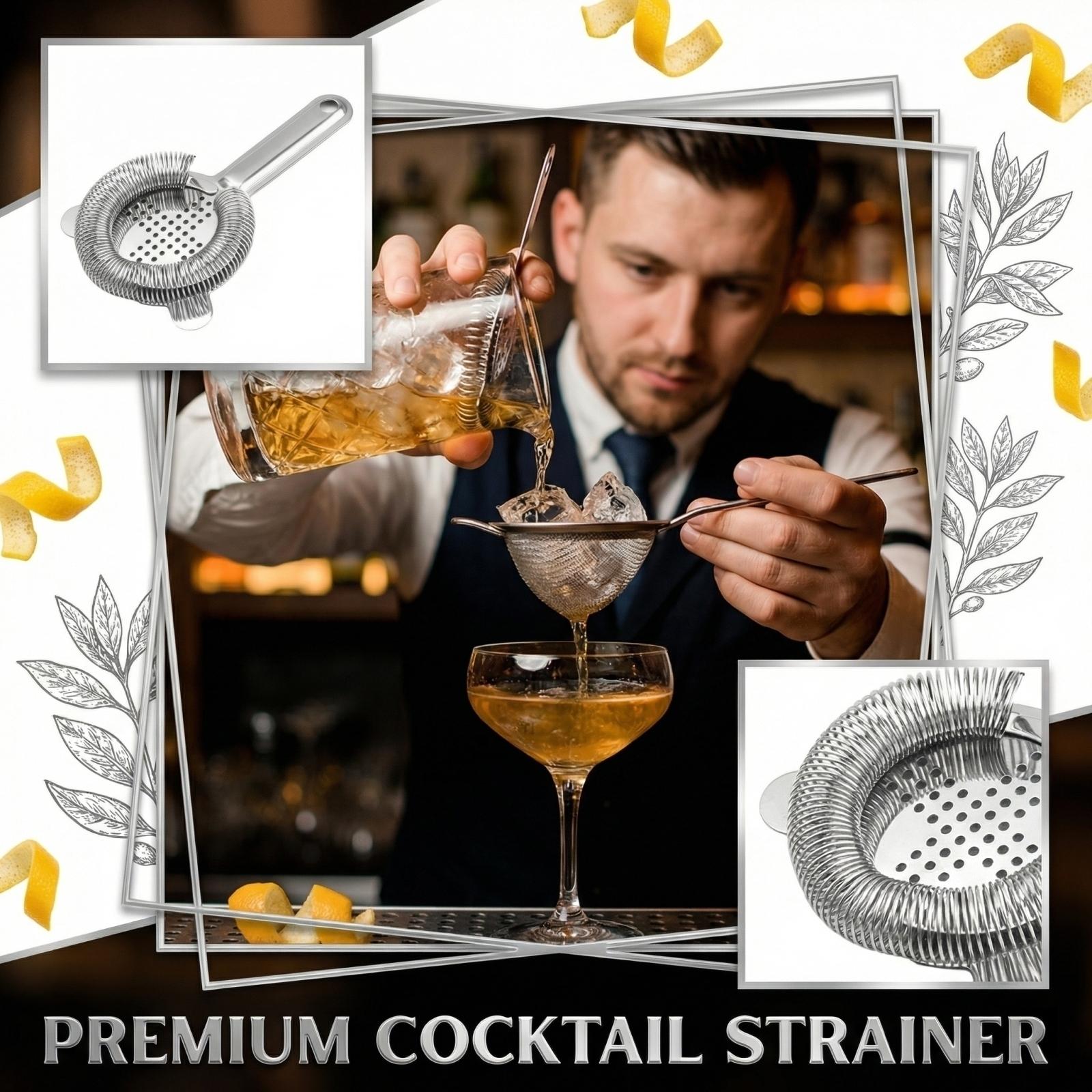 Сито-стрейнер для коктейлей из нержавеющей стали, сепаратор льда для коктейлей One Size серебряный