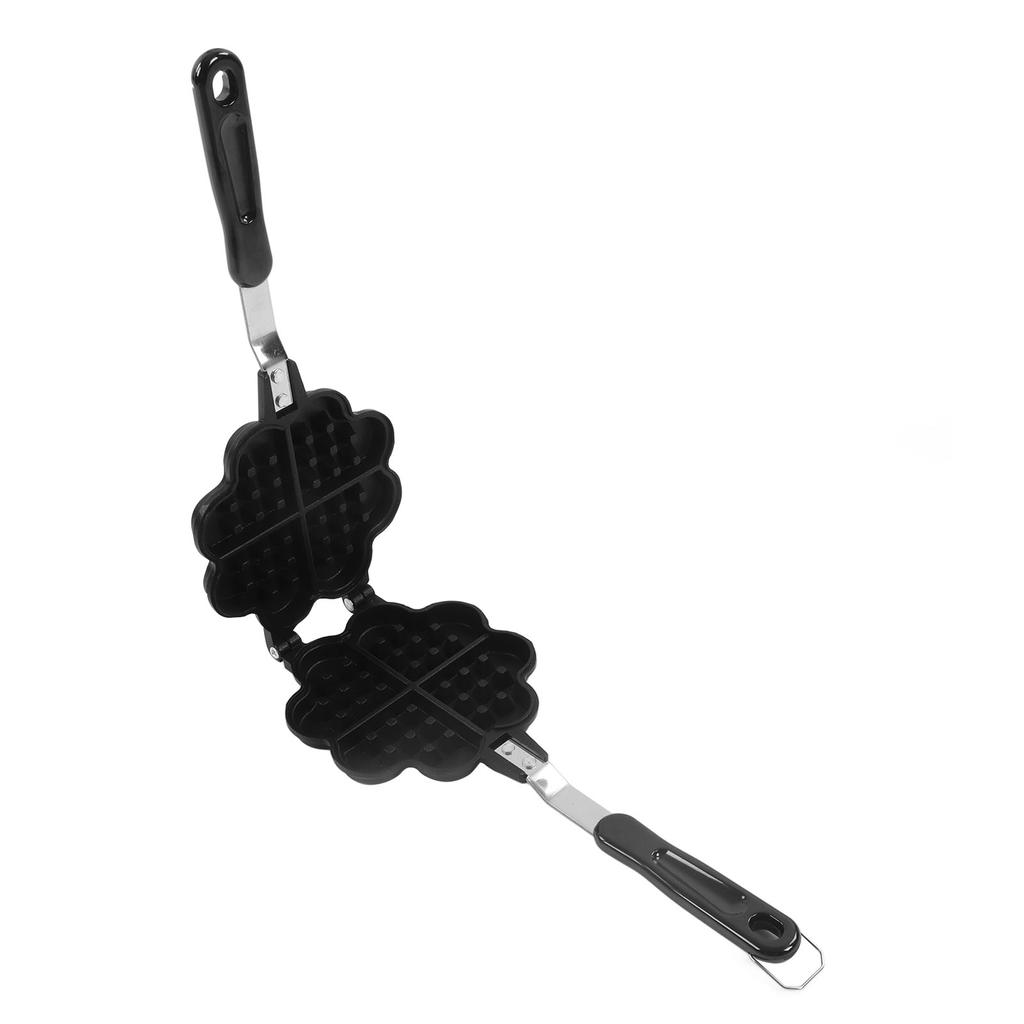 Double Sided Waffle Pan Flower Heart Shape Non Stick Waffle Making Mold Kitchen Baking Accessory