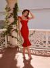 European-American Backless Sleeveless Slim-Fit Mermaid Bandage Dress