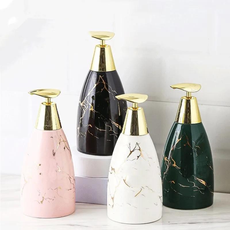 Sticlă de loțiune din ceramică simplă Dozator de șampon de marmură Accesorii de uz casnic Dispenser de săpun din ceramică Decor pentru baie