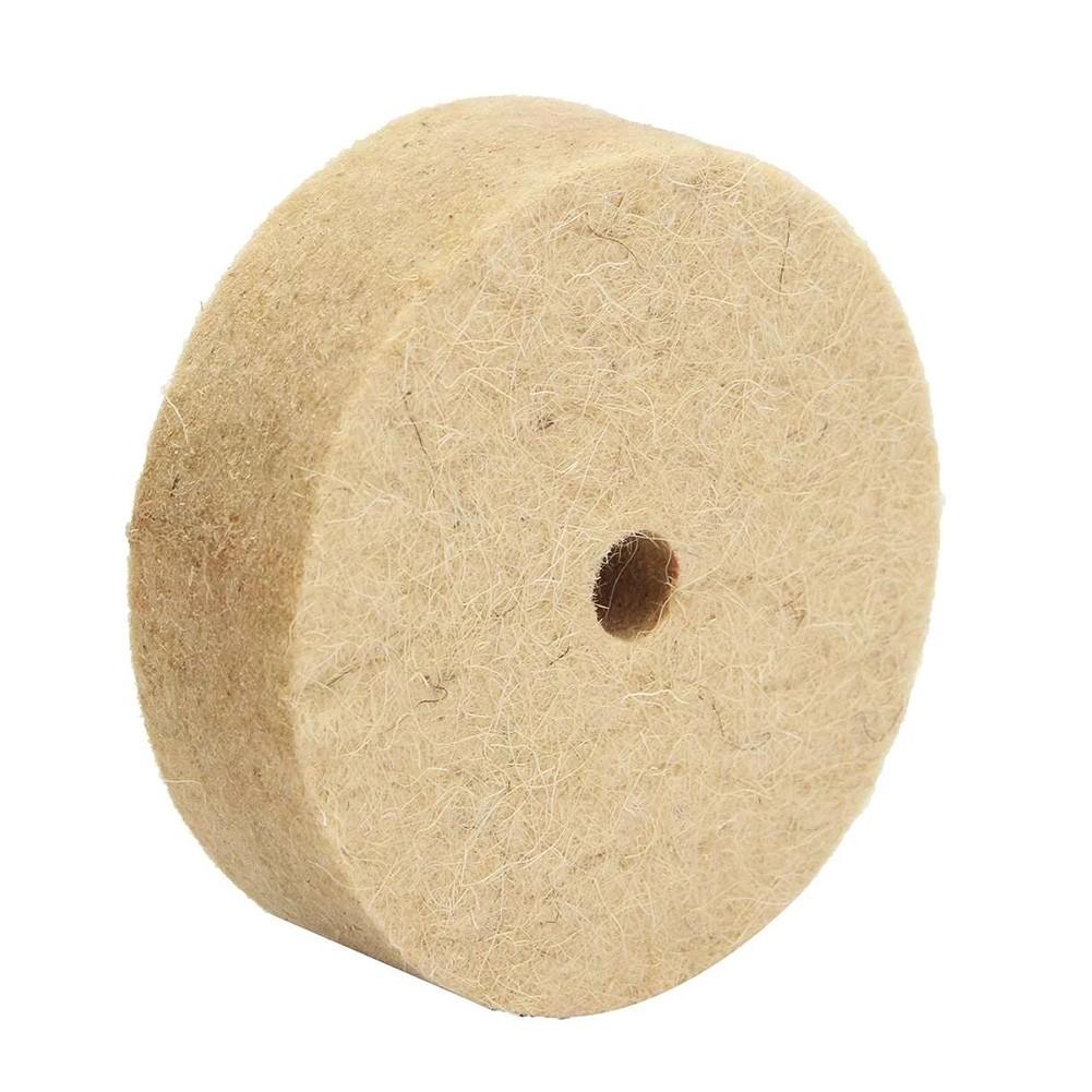 3 Inches Wool Felt Polishing Wheel 3\'\' Beige Buffing Pad Grinding Wheel