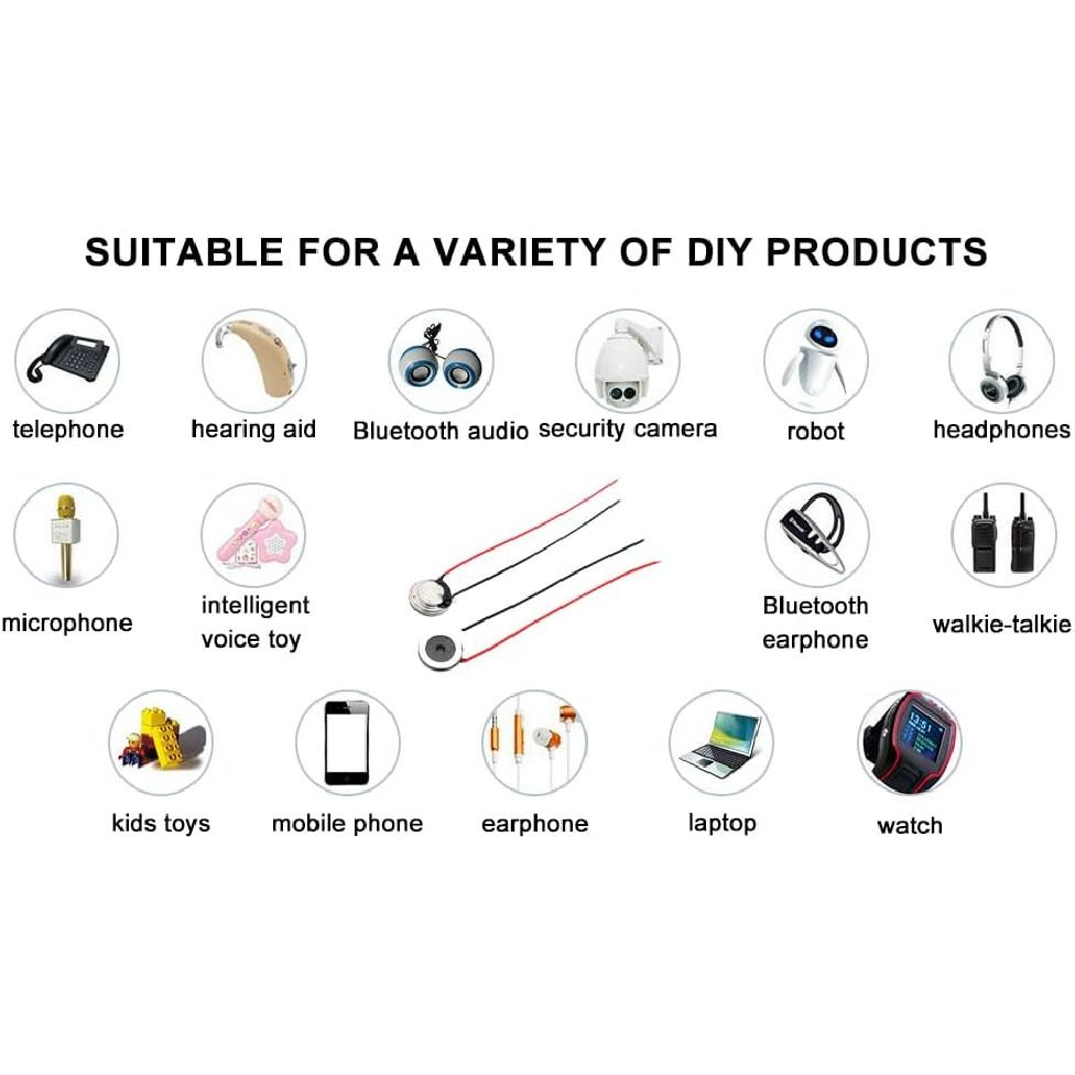 Fielect 2Pcs 0.5W 8 Ohm DIY Magnetic Speaker Arduino Round Internal Magnet Speaker Loudspeaker Replacement