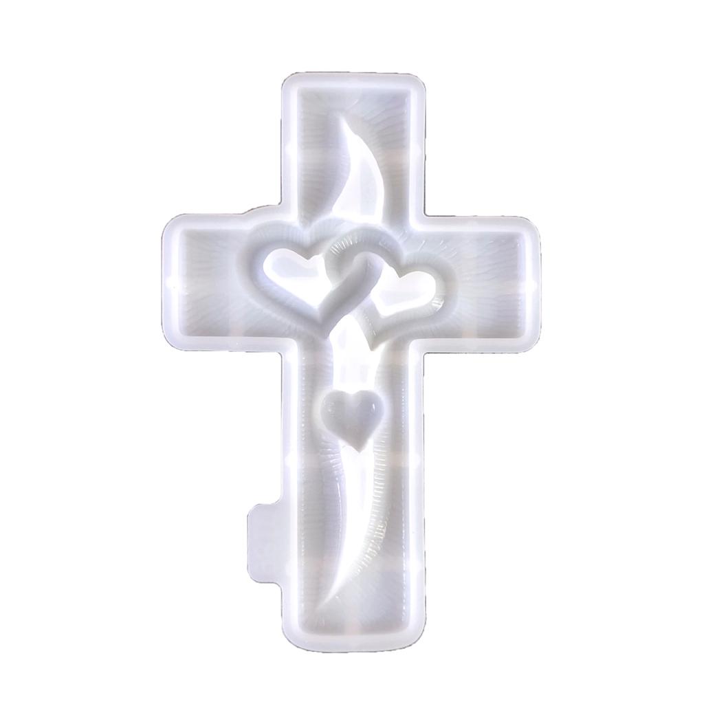 Unikátní Silikonová forma Love Heart Crosses Multifunkční silikonová forma pro výrobu šperků a řemesel z pryskyřice s tématikou lásky