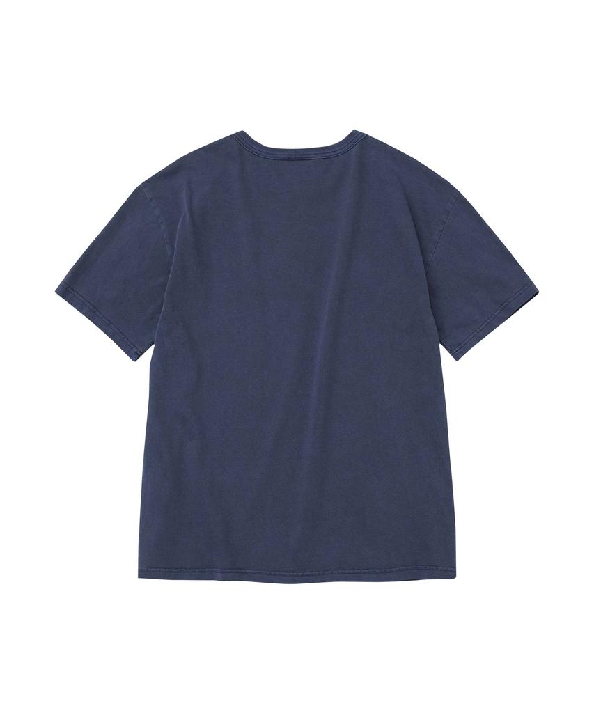 WMC [Crop] Garment Dyed Henley Neck T-Shirt_Navy