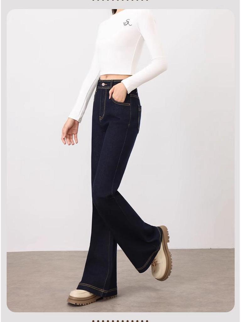 Women's High Waist Flare Pants - Slimming, Elastic, Plus Size, Lightweight, Loose Fit for Spring & Autumn 2025