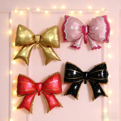 29 Inch Giant Bow Balloon Large Aluminum Foil Balloons for Birthday Party Bachelorette Bridal Engagement Wedding Anniversary Supplies