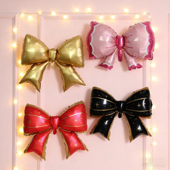 29 Inch Giant Bow Balloon Large Aluminum Foil Balloons for Birthday Party Bachelorette Bridal Engagement Wedding Anniversary Supplies