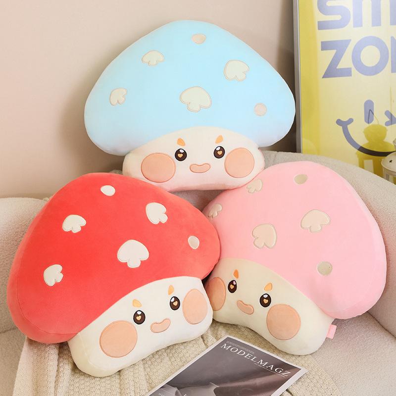 Cute Expression Mushroom Throw Pillow Plush Toy Doll Mushroom Doll Home Sofa Pillow Cushion Doll