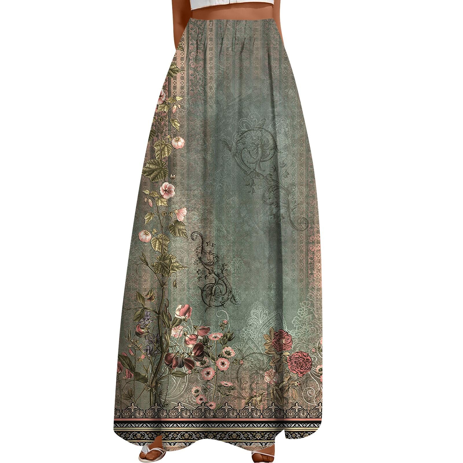 

Женская повседневная модная распашная юбка с принтом в горошек Свободная плиссированная юбка до половины тела с карманами XXXXL