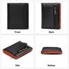 Japanese Style Carbon Fiber Leather Wallet for Men High-Quality Anti-Theft RFID Blocking Clutch PU Leather Coin Purse