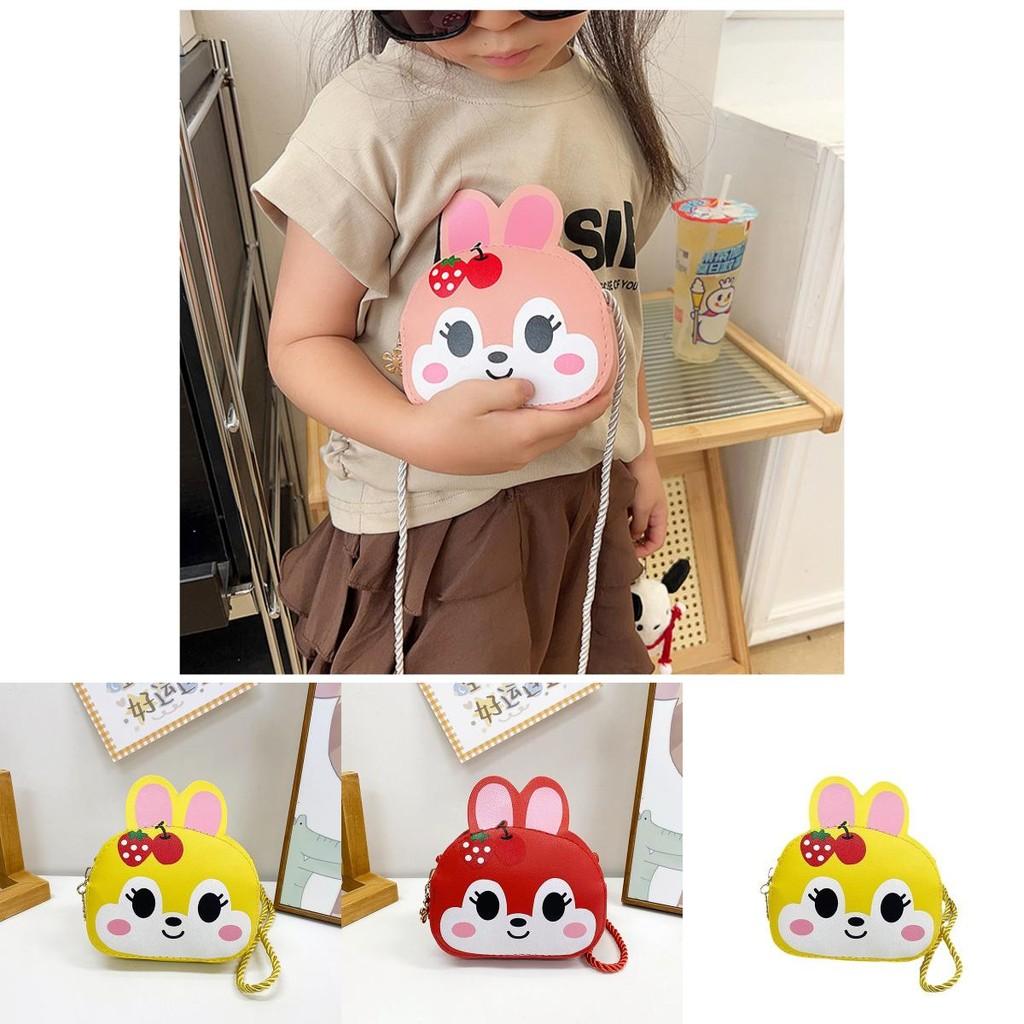 Stylish Toddler Mini Coin Bag For Girls Featuring Fun Rabbit Print And Colors