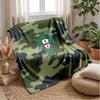 Portugal Football Printed Flannel Blanket Skin Friendly Warm Decorative Throw for Indoor Couch Bed Daily Use