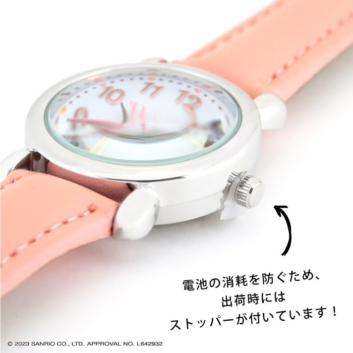 J-AXIS My Melody Watch, Officially Licensed Sanrio Series, Model CR2A0002-MM, Pink, Girls' Casual Design