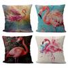 Flamingo Series Throw Pillow Covers With Digital Printing Of Short Plush Fabric Car-Shaped Sofa Cushion For Office Home Decor