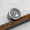 Norse Mythology Rune Ring Viking Bear Paw Stainless Steel Mens Rings Punk Hip Hop Rock for Male Boyfriend Jewelry Gift