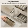 Metal Soap Box Drainable Soap Container Tray Durable Soap Dish  Bathroom Kitchen Sink Organizer