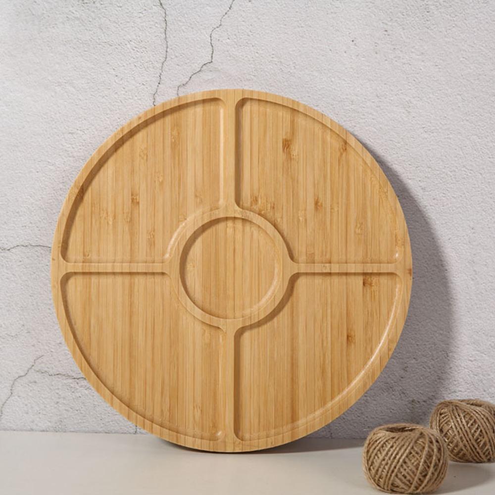 Bamboos Tea Tray Burr‑free Tea Platter Water‑proof Fruit Dish  Tea Set Placement