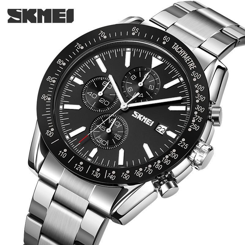 Moment Beauty Fashion Business Multifunctional Mechanical Wind Watch Male Student Waterproof Steel Belt Quartz Watch