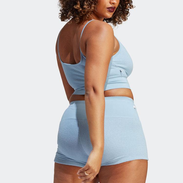 adidas Originals Trefoil Bralette Spice Girls Kollektion Einfarbig Logo Buchstabendruck Sport-Tanktop Damen Tops Hellblau IC8525