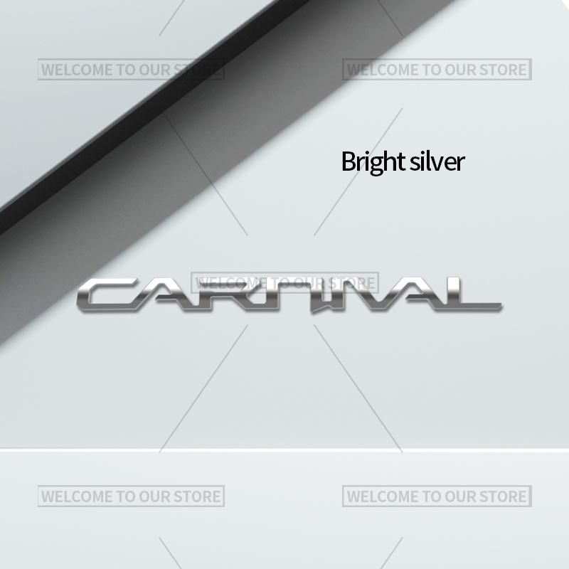 AAAGS1 3D Car Styling For Kia Carnival Letter Emblem HEV LX EX SX Prestige Badge Metal Stickers Rear Trunk Decals Auto Accessories